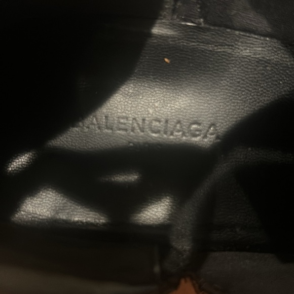 Balenciaga Black Leather Cutout Boots 38 1/2 - Picture 2 of 10